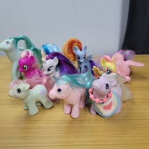 Vintage My Little Pony Lot Figures Toys Bird Baby Ballet Cheerilee Rainbow Dash